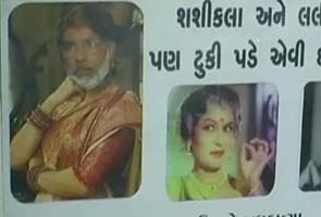 Anti-Narendra Modi posters show him with Bollywood villainesses