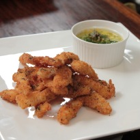 Salmon Goujons with Homemade Mayonnaise