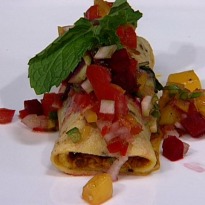 Crab Wrapped in Corn Paratha