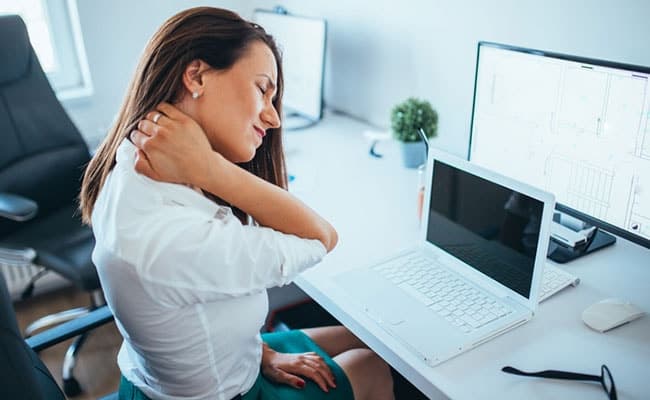 Text neck can put extra stress on your neck causing pain and discomfort
