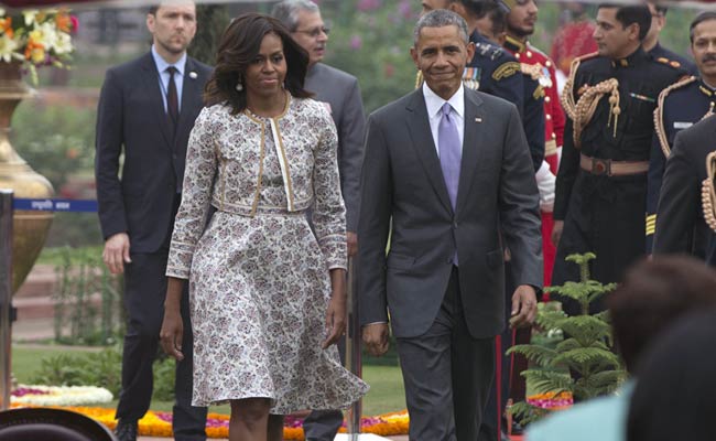 Florals For Flotus Michelle Obama S India Wardrobe Is Petal Strewn