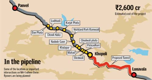 pune to mumbai road map 15 Flyovers On Old Mumbai Pune Highway To Cut Travel Time pune to mumbai road map